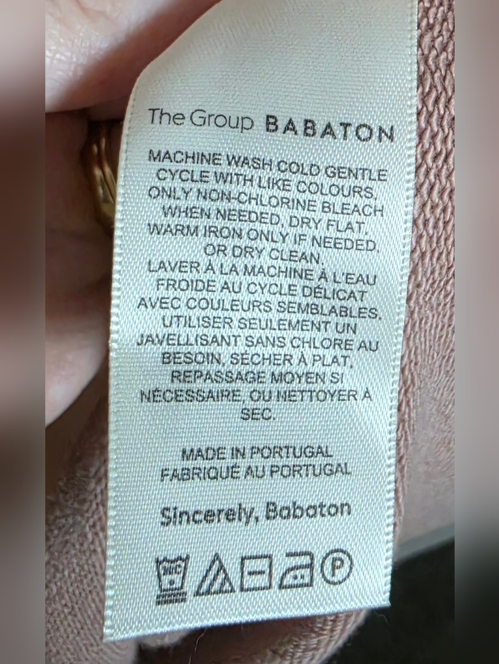 NWT Aritzia The Group Babaton Cornell Dress Mauve Size Large Elevated Loungewear - Picture 7 of 7